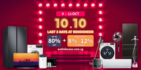 Last 3 Days Electronics Sale at Audio House Bendemeer, Up to 80% OFF + Additional 8%-12% Storewide Discount