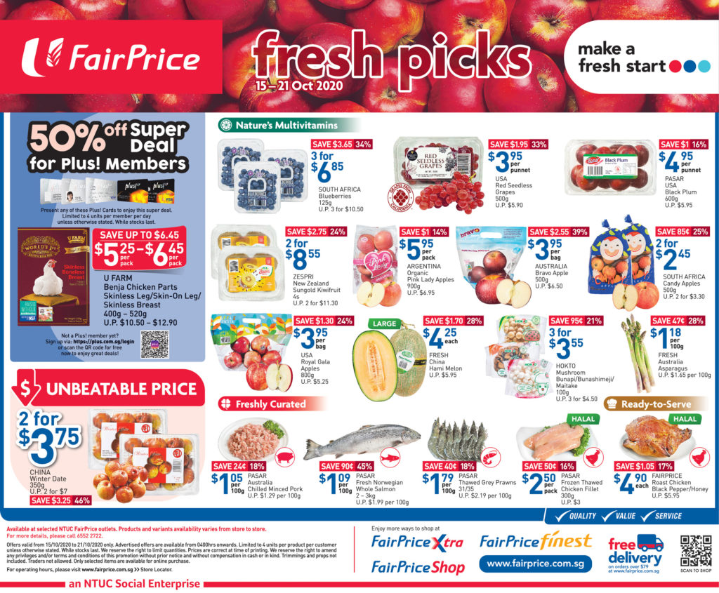 NTUC FairPrice Singapore Your Weekly Saver Promotion 15-21 Oct 2020 | Why Not Deals 5