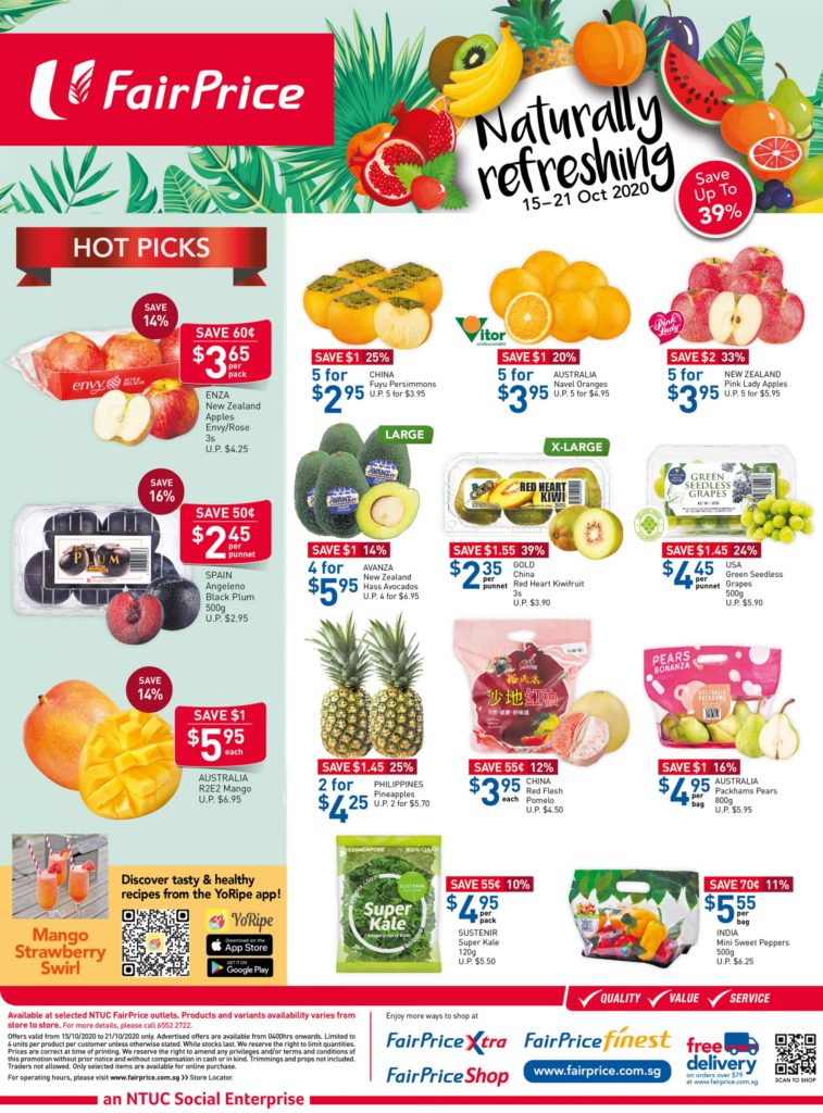 NTUC FairPrice Singapore Your Weekly Saver Promotion 15-21 Oct 2020 | Why Not Deals 6