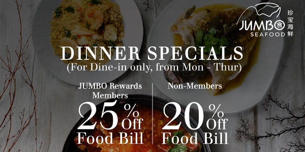 [Promotion] Enjoy up to 25% OFF Dine-in & Takeaway at JUMBO Seafood & Zui Teochew Cuisine