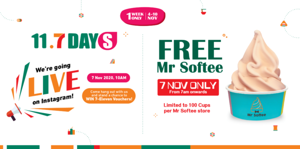 7-Eleven Singapore 11.7 Day Up To 30% Off Promotion Only On 7 Nov 2020