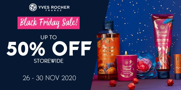 YVES ROCHER BLACK FRIDAY SALE – UP TO 50% OFF STOREWIDE!
