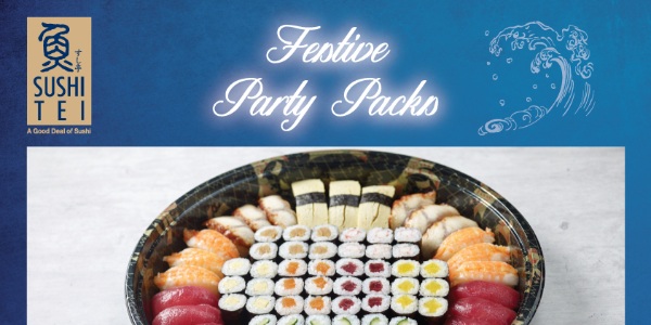 Get your Sushi Tei Festive Party Packs from 23 December 2020 till 3 January 2021!