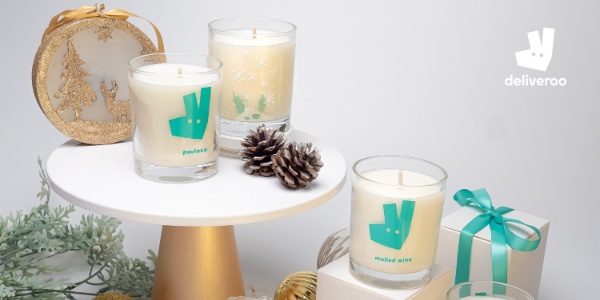 Indulge wanderlust hearts with Deliveroo’s Christmas Foodie Candles Collection