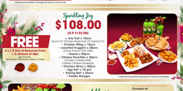 Old Chang Kee Catering is having Xmas Sets for only $68 and $108 per set!