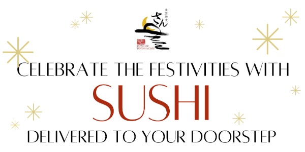 SUN with MOON Festive Sushi Bento Box Delivered Right to your Doorsteps this Christmas!