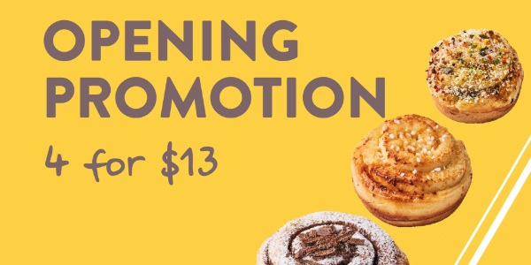 OPENING PROMO – Specialty Cinnamon Rolls Kiosk rrooll with Sweet And Savoury Flavours