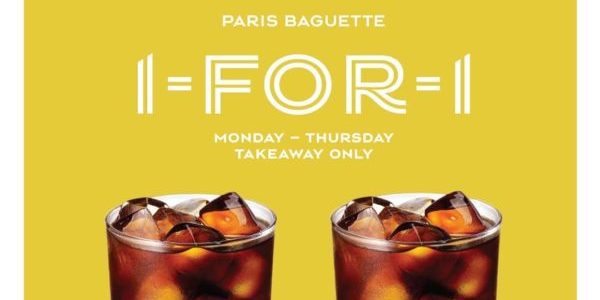 Paris Baguette Singapore 1-for-1 Cold Brew Coffee From Mon-Thu Promotion While Stocks Last