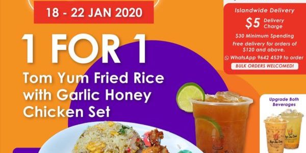 Pope Jai Thai Singapore 1-for-1 Tom Yum Fried Rice Promotion 18-22 Jan 2021
