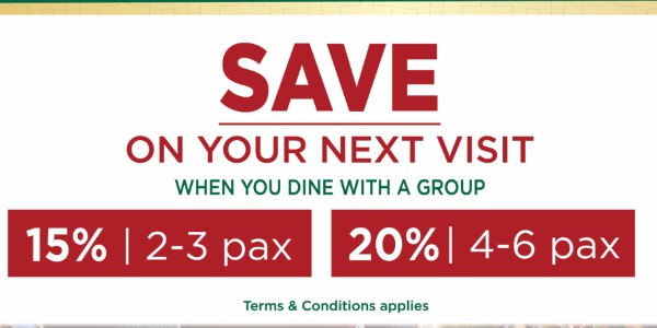 Save up to 20% off on your next visit at Tim Ho Wan when you dine with a group