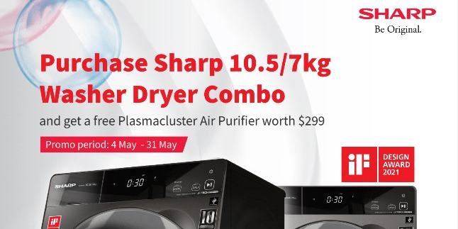 [Sharp May Promo] Receive FREE Gifts worth more than $899 w/ Purchase of Selected Sharp Electronics!