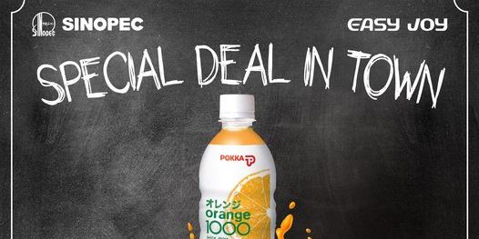 Sinopec Singapore Pokka Orange 1000 Juice Drink 2 For $2 Promotion While Stocks Last
