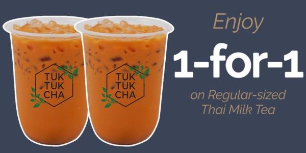 Tuk Tuk Cha Singapore 1-for-1 Thai Milk Tea Promotion 1-4 Jun 2021