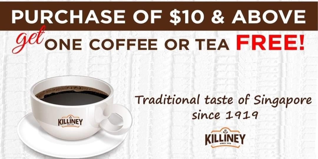 FREE kopi at Killiney Kopitiam (Wisteria Mall)