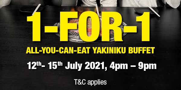 1-for-1 All You Can Eat Rocku yakiniku This July