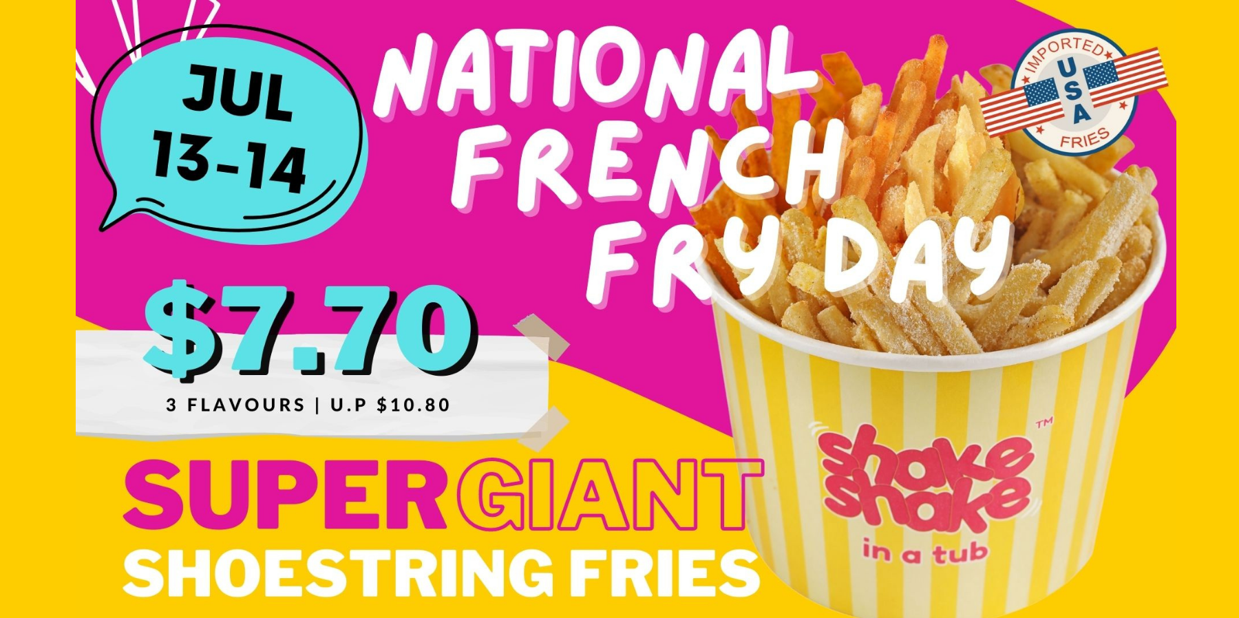 It’s a French Fries Frenzy with Shake Shake In A Tub this National French Fry Day!