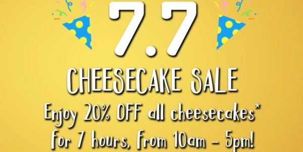 Cat & the Fiddle Singapore 20% Off Cheesecakes 7.7 Promotion only on 7 Jul 2021