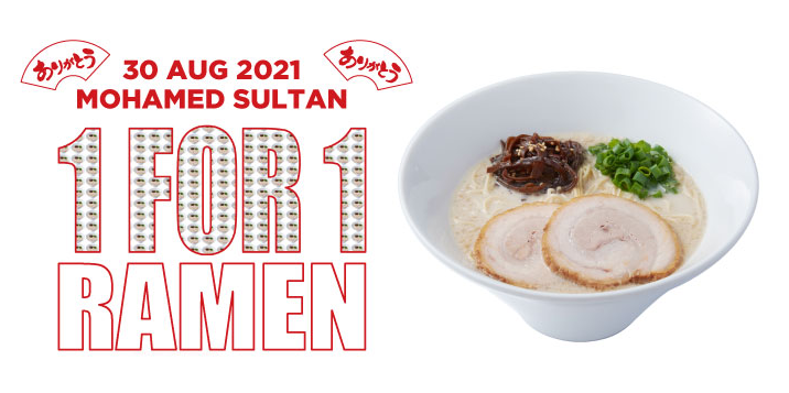 IPPUDO Mohamed Sultan Celebrates 11th Anniversary: 1-For-1 Ramen ALL Day on 30 August 2021!