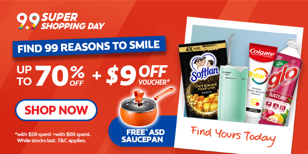 Colgate Find 99 Reasons to Smile this 9.9! Save up to 70% in store + Extra $9 voucher* + Free Gifts!