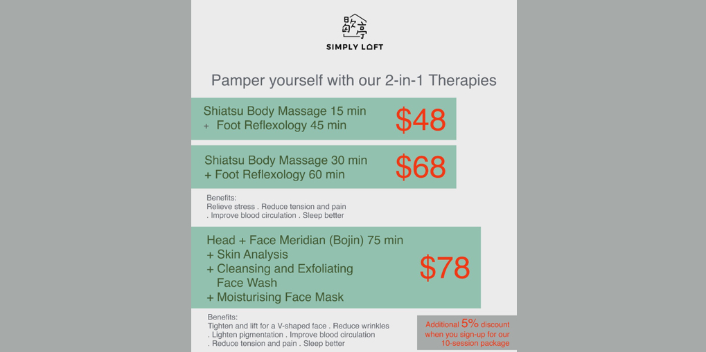 Pamper yourself with Simply Loft’s 2-in-1 Therapies