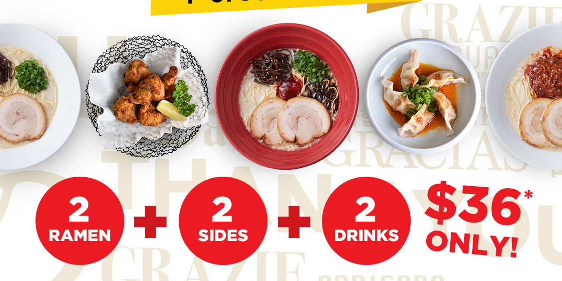 IPPUDO Singapore Offers $36 Set Meal for Two (U.P.$56) in Celebration of Its 36th Global Anniversary